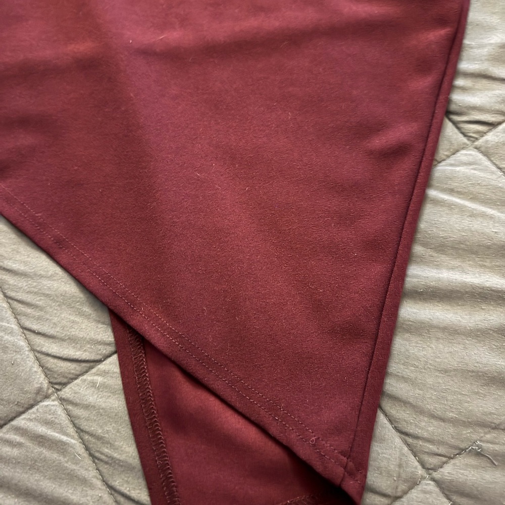 Fashion Nova Asymmetrical Burgundy Dress - Picture 10 of 12